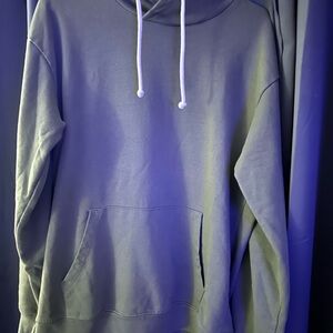 Zara Olive Green Hoodie with White Drawstrings